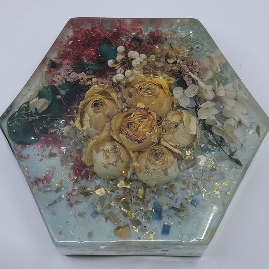 Resin with Dried Flowers
