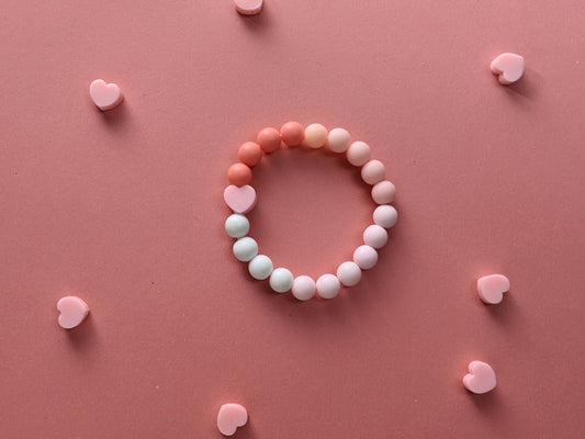'Pink Ombre Love' beaded bracelet by Sun + Moon - 1