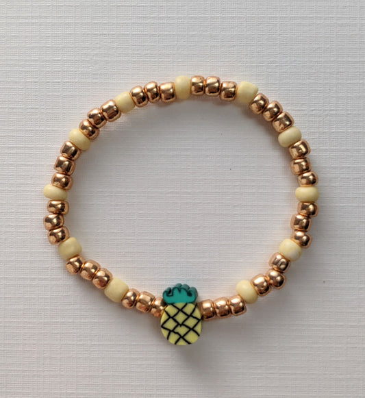 'Golden Pineapple' beaded bracelet by Sun + Moon - 1