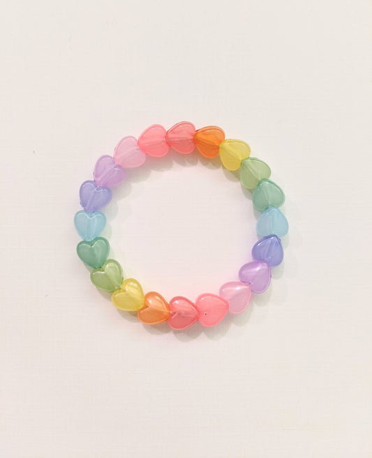 "Rainbow Hearts" beaded bracelet by Sun + Moon - 1