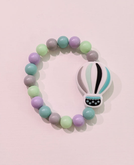 "Purple & Blue Hot Air Balloon" beaded bracelet by Sun + Moon - 1