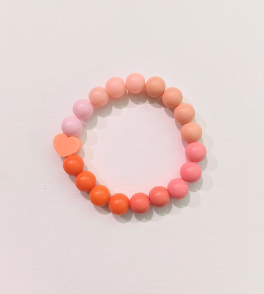 "Orange Ombre Love" beaded bracelet by Sun + Moon - 1