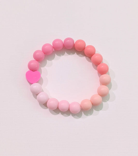 "Dark Pink Ombre Love" beaded bracelet by Sun + Moon - 1