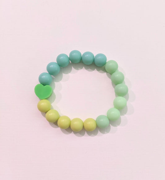 "Green Ombre Love" beaded bracelet by Sun + Moon - 1