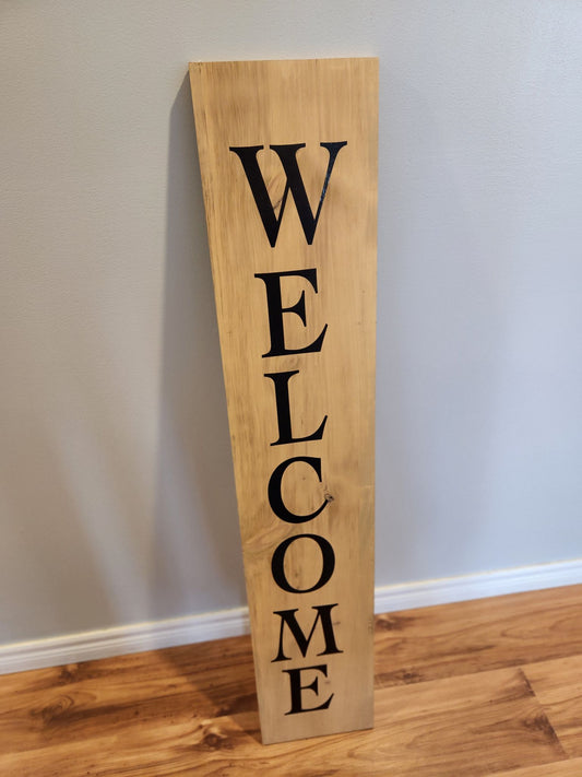 6' wooden welcome sign - 1