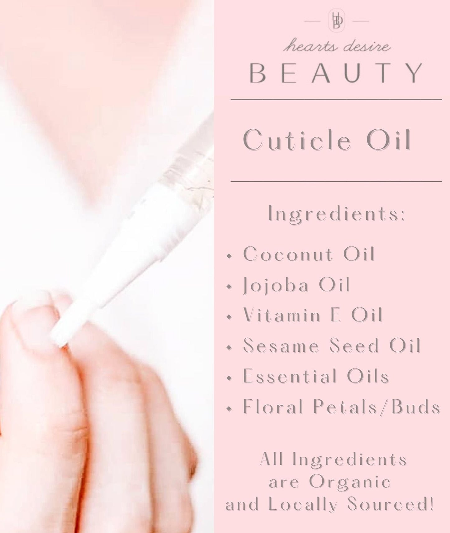 Heart's Desire Beauty: 100% Organic Cuticle Oil - 1