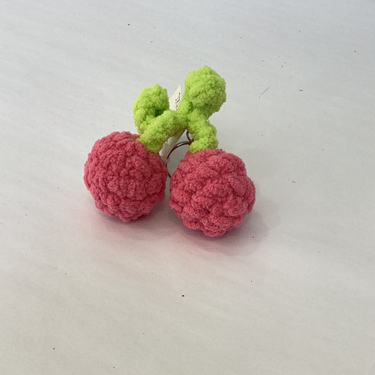 crochet cherry keychain - 1