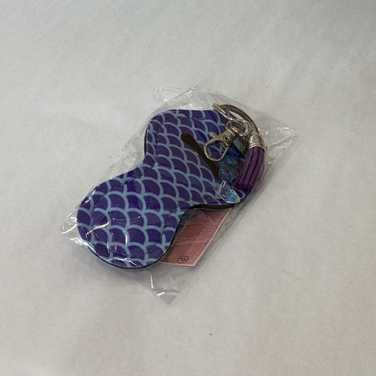 Chapstick holder keychain - blue mermaid Print Amethyst