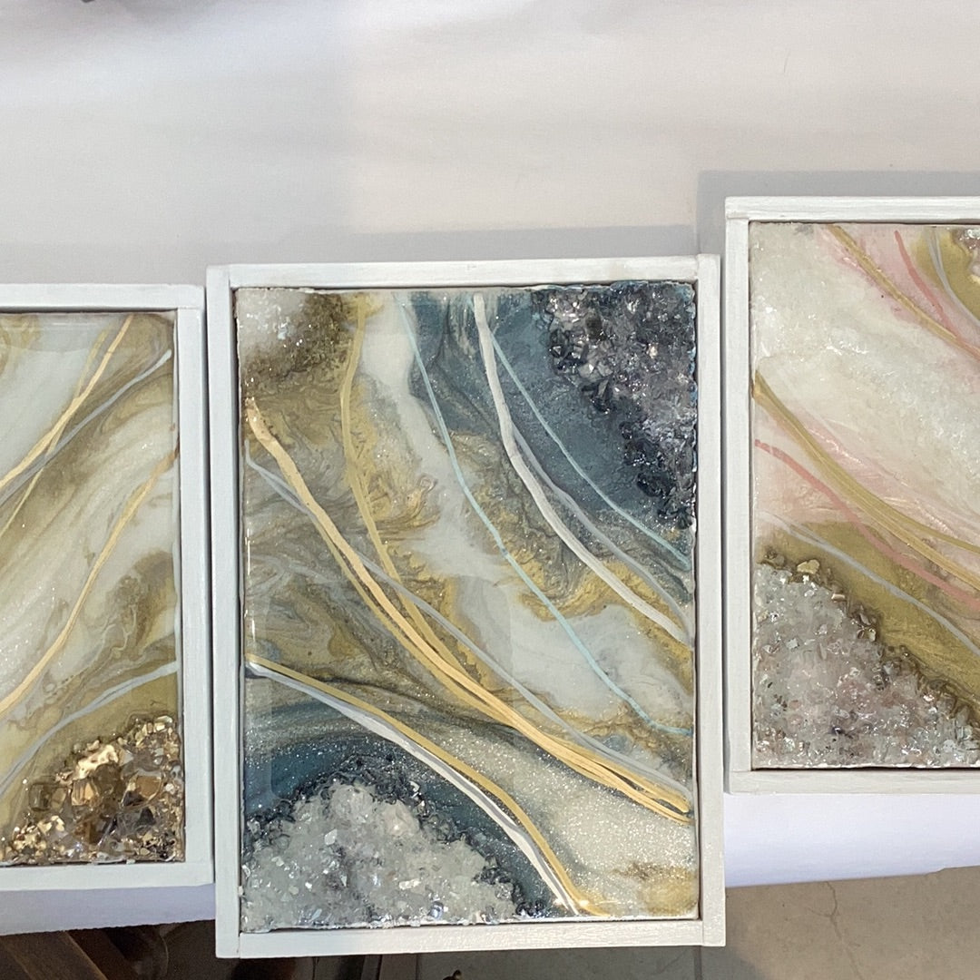 Mini Geode Paintings - 1